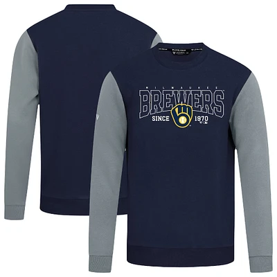 Sweat-shirt bleu marine Levelwear pour homme, Accolade Ultimate Textbook, des Milwaukee Brewers