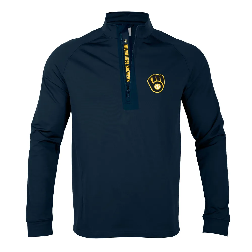 Men's Milwaukee Brewers Fanatics Branded Navy Fitted Polo