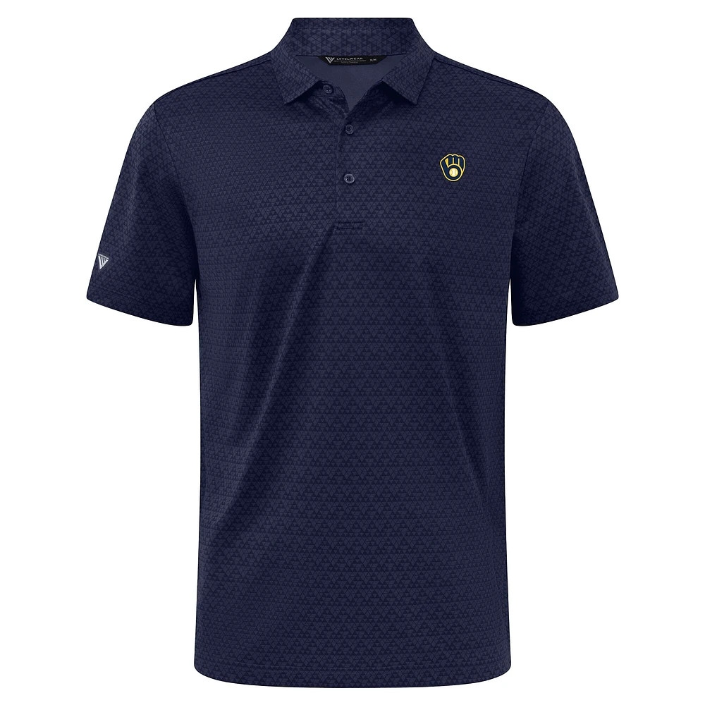 Polo bleu marine System Insignia 2.0 des Milwaukee Brewers pour homme