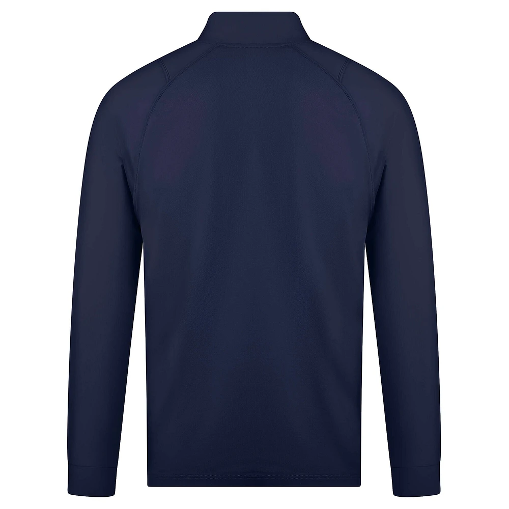 Men's Levelwear Navy Milwaukee Brewers Theory Insignia 2.0 Quarter-Zip Pullover Top