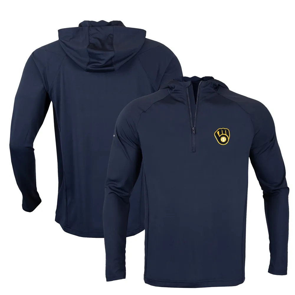 Youth Stitches Navy Milwaukee Brewers Pullover Fleece Hoodie 