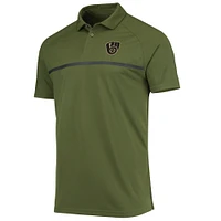 Men's Levelwear Olive Milwaukee Brewers Delta Sector Raglan Polo