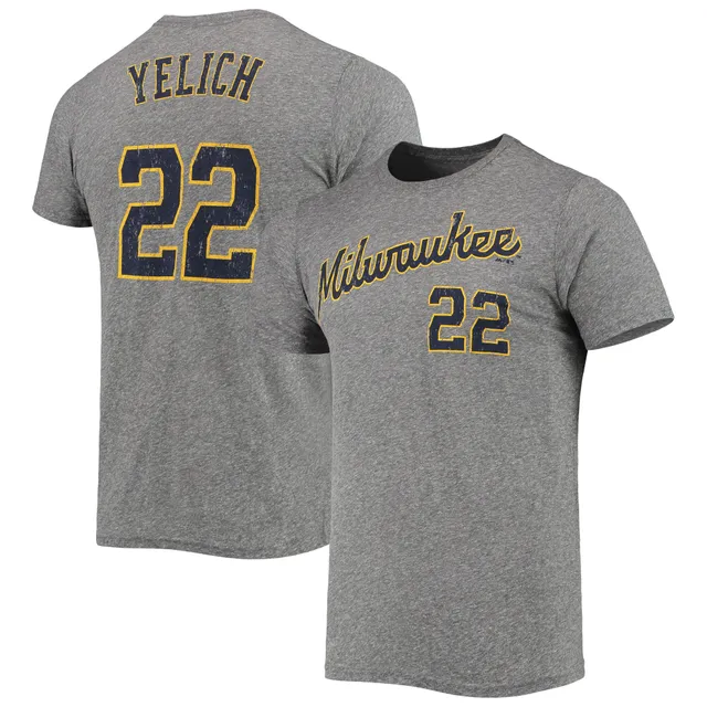 Youth Nike Christian Yelich Powder Blue Milwaukee Brewers 2022 City Connect  Name & Number T-Shirt