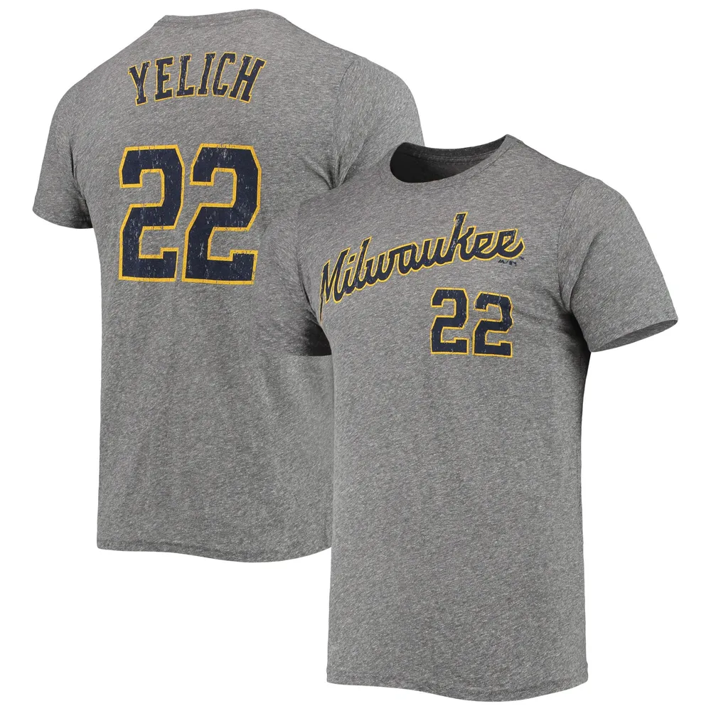 Christian Yelich Milwaukee Brewers Majestic Alternate Official Cool Base  Player Jersey - Navy