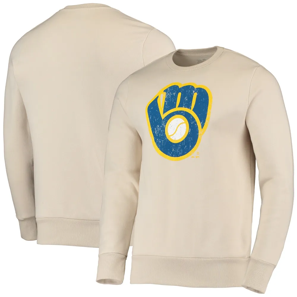 Milwaukee Brewers Antigua Victory Pullover Sweatshirt - Heather Gray