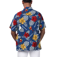 Chemise boutonnée à fleurs Margaritaville Royal Milwaukee Brewers Island Life pour hommes