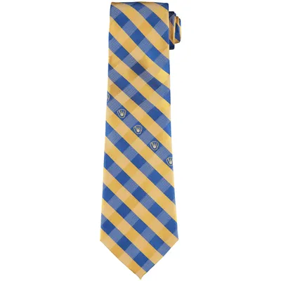 Milwaukee Brewers Woven Checkered Tie