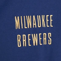 Sweat à capuche avec logo actuel de l'équipe OG 2.0 des Milwaukee Brewers & Ness pour hommes, bleu marine