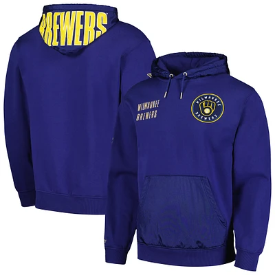 Men's Mitchell & Ness Navy Milwaukee Brewers Team OG 2.0 Current Logo Pullover Hoodie