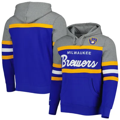 Milwaukee Brewers Jersey Muscle Sleeveless Pullover Hoodie - Royal