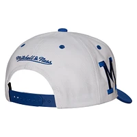 Mitchell & Ness pour homme blanc Milwaukee Brewers Cooperstown Collection Pro Crown Snapback Hat