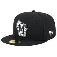 Men's New Era Black Milwaukee Brewers 2025 Clubhouse 59FIFTY Fitted Hat