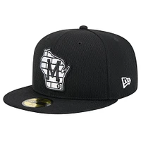 Men's New Era Black Milwaukee Brewers 2025 Clubhouse 59FIFTY Fitted Hat
