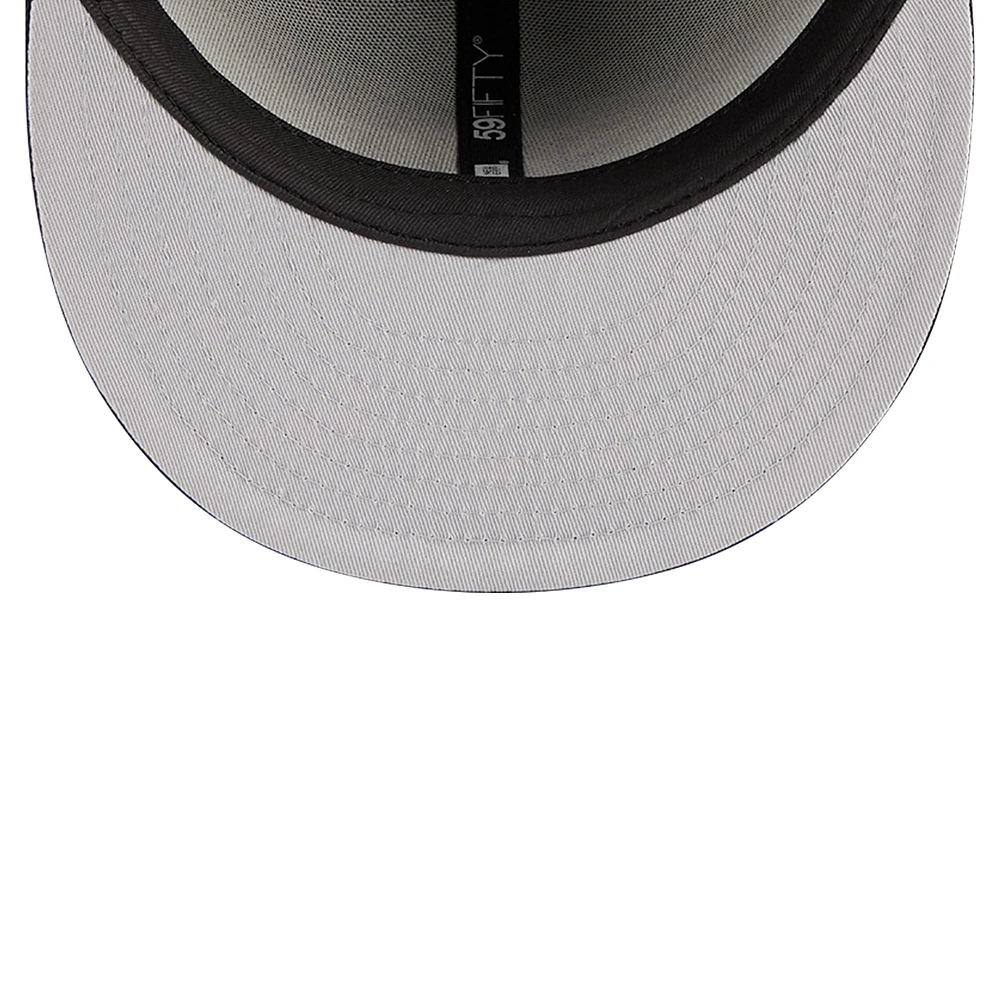 Men's New Era Black Milwaukee Brewers Logo 59FIFTY Fitted Hat