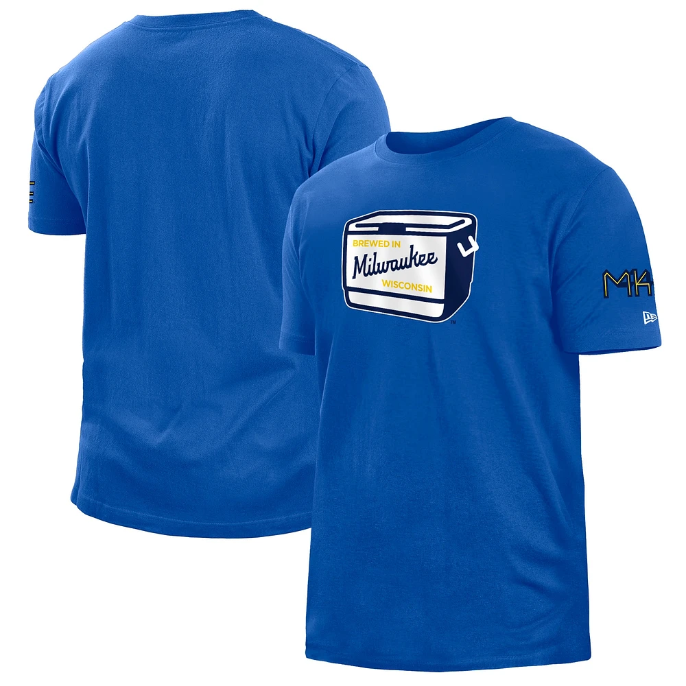 T-shirt bleu New Era Milwaukee Brewers City Connect pour hommes