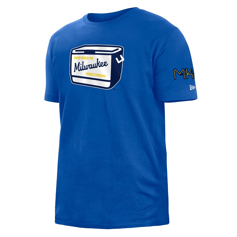 T-shirt bleu New Era Milwaukee Brewers City Connect pour hommes