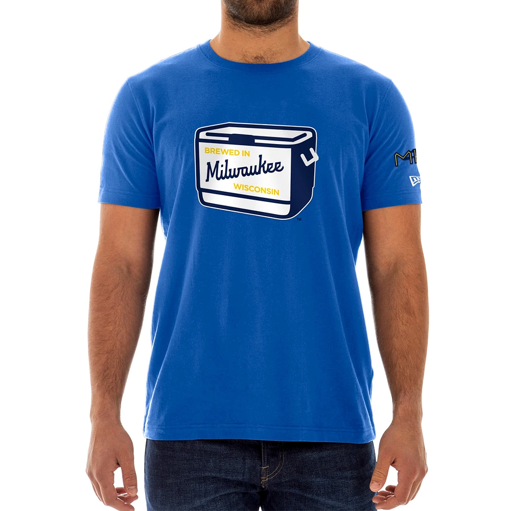 T-shirt bleu New Era Milwaukee Brewers City Connect pour hommes