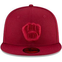 New Era Cardinal Milwaukee Brewers Tonal 59FIFTY pour homme - Casquette ajustée