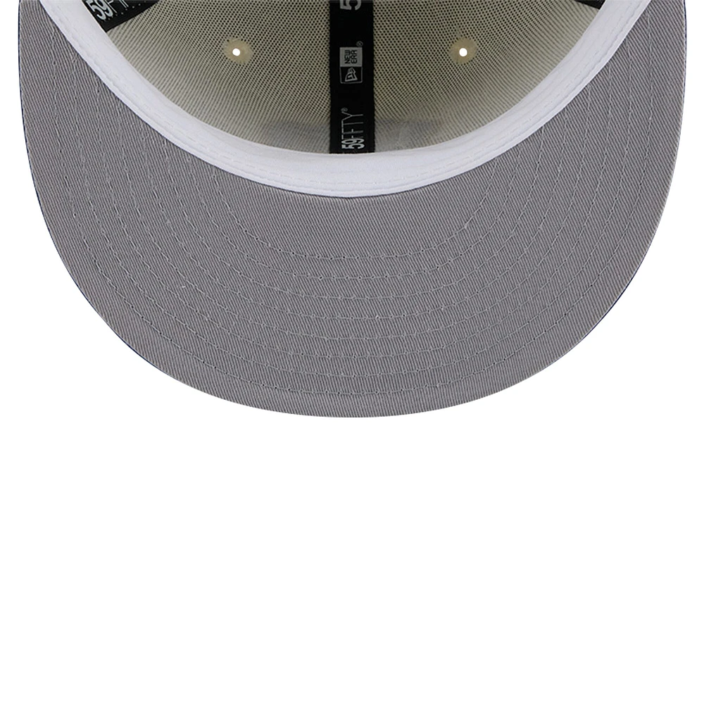 Men's New Era Cream Milwaukee Brewers Cooperstown Collection Chrome 59FIFTY Fitted Hat