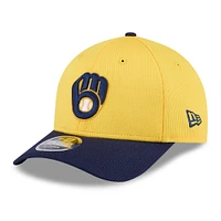 Men's New Era  Gold/Navy Milwaukee Brewers 2025 Spring Training 9FORTY Adjustable Hat
