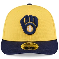 Men's New Era  Gold/Navy Milwaukee Brewers 2025 Spring Training Low Profile 59FIFTY Fitted Hat