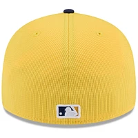 Men's New Era  Gold/Navy Milwaukee Brewers 2025 Spring Training Low Profile 59FIFTY Fitted Hat