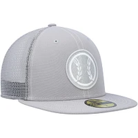 Men's New Era  Gray Milwaukee Brewers 2023 On-Field Batting Practice 59FIFTY Fitted Hat