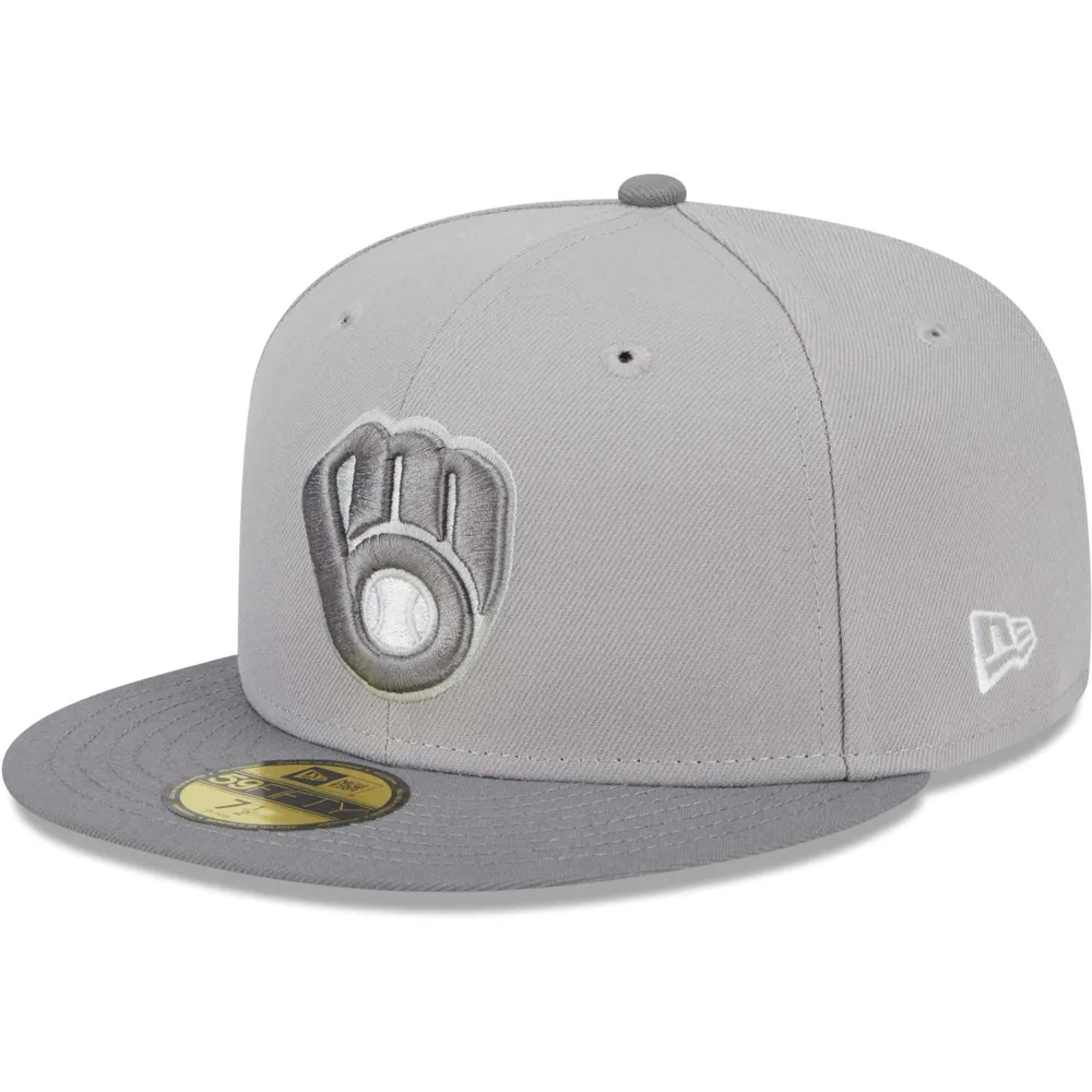 Milwaukee Brewers New Era White Logo 59FIFTY Fitted Hat - Green