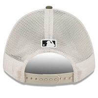 Men's New Era Light Beige/Olive Milwaukee Brewers 2025 Armed Forces Day 9FORTY M-Crown A-Frame Adjustable Hat