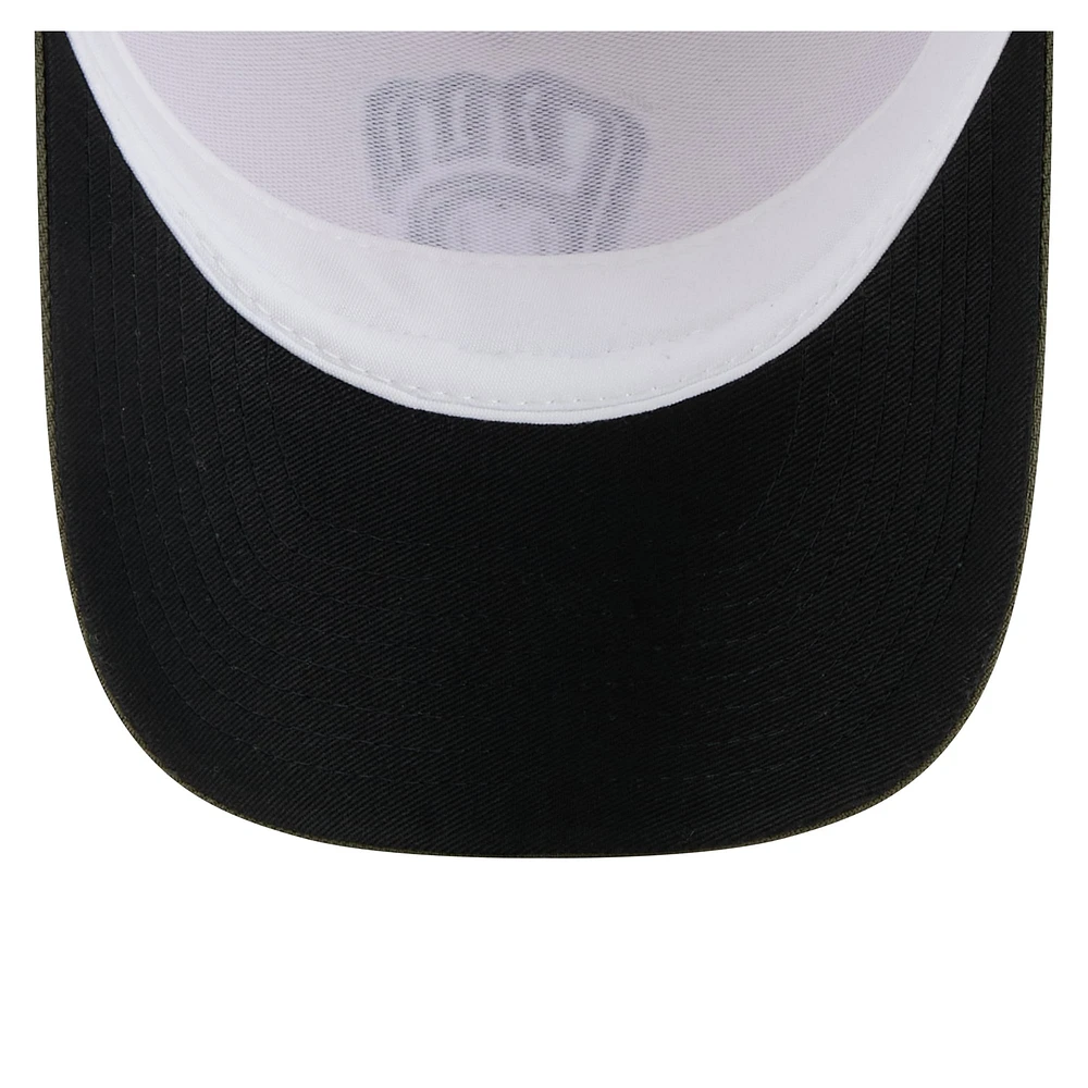 Men's New Era Light Beige/Olive Milwaukee Brewers 2025 Armed Forces Day 9FORTY M-Crown A-Frame Adjustable Hat