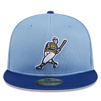 Men's New Era  Light Blue Milwaukee Brewers 2025 Batting Practice 59FIFTY Fitted Hat