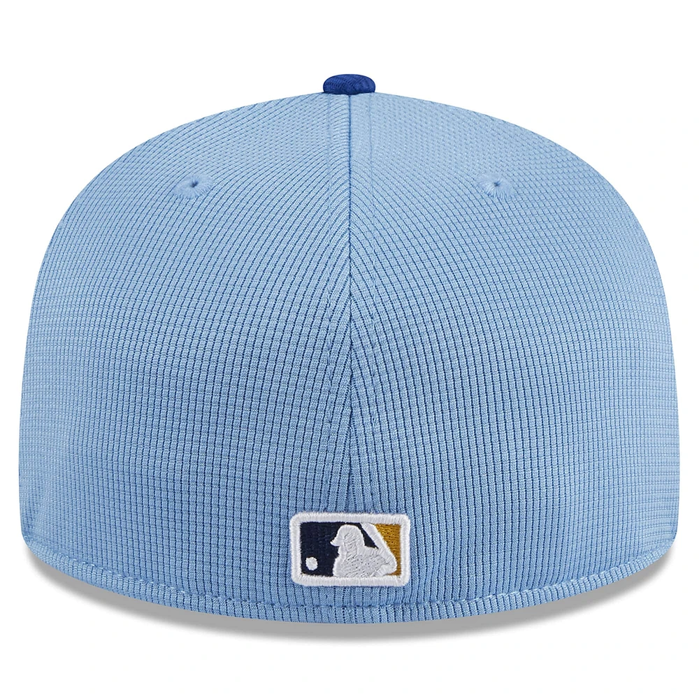 Men's New Era  Light Blue Milwaukee Brewers 2025 Batting Practice 59FIFTY Fitted Hat