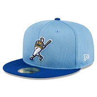 Men's New Era  Light Blue Milwaukee Brewers 2025 Batting Practice 59FIFTY Fitted Hat