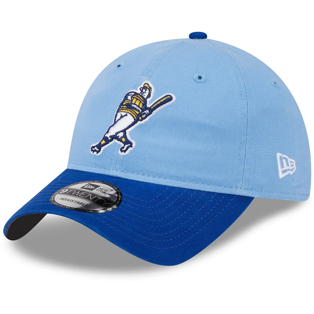 Men's New Era Light Blue Milwaukee Brewers 2025 Batting Practice 9TWENTY Adjustable Hat