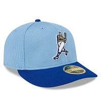 Men's New Era  Light Blue Milwaukee Brewers 2025 Batting Practice Low Profile 59FIFTY Fitted Hat