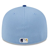 Men's New Era  Light Blue Milwaukee Brewers 2025 Batting Practice Low Profile 59FIFTY Fitted Hat