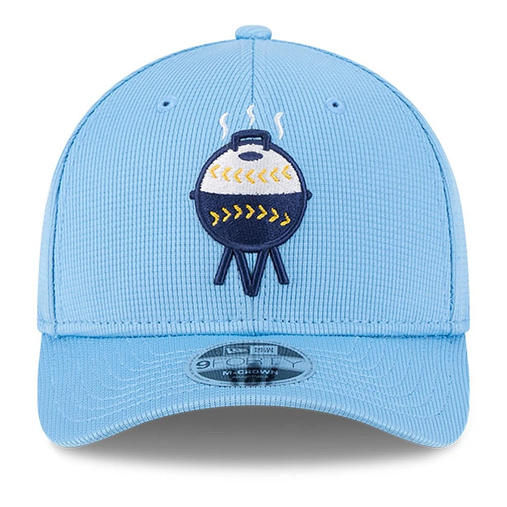 Men's New Era Light Blue Milwaukee Brewers City Connect Batting Practice 9FORTY M-Crown Adjustable Hat