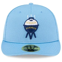Men's New Era Light Blue Milwaukee Brewers City Connect Batting Practice Low Profile 59FIFTY Fitted Hat