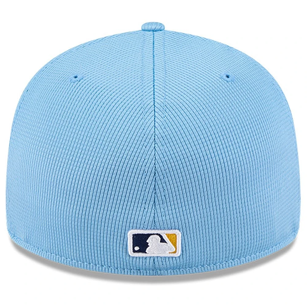 Men's New Era Light Blue Milwaukee Brewers City Connect Batting Practice Low Profile 59FIFTY Fitted Hat