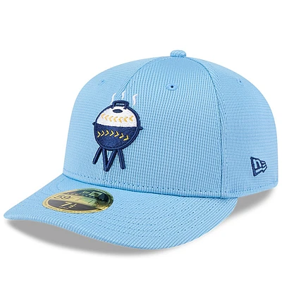 Men's New Era Light Blue Milwaukee Brewers City Connect Batting Practice Low Profile 59FIFTY Fitted Hat