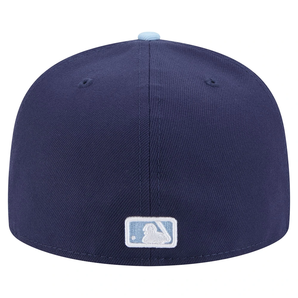 Men's New Era Navy/Light Blue Milwaukee Brewers Color Pack 2-Tone 59FIFTY Fitted Hat