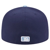 Men's New Era Navy/Light Blue Milwaukee Brewers Color Pack 2-Tone 59FIFTY Fitted Hat