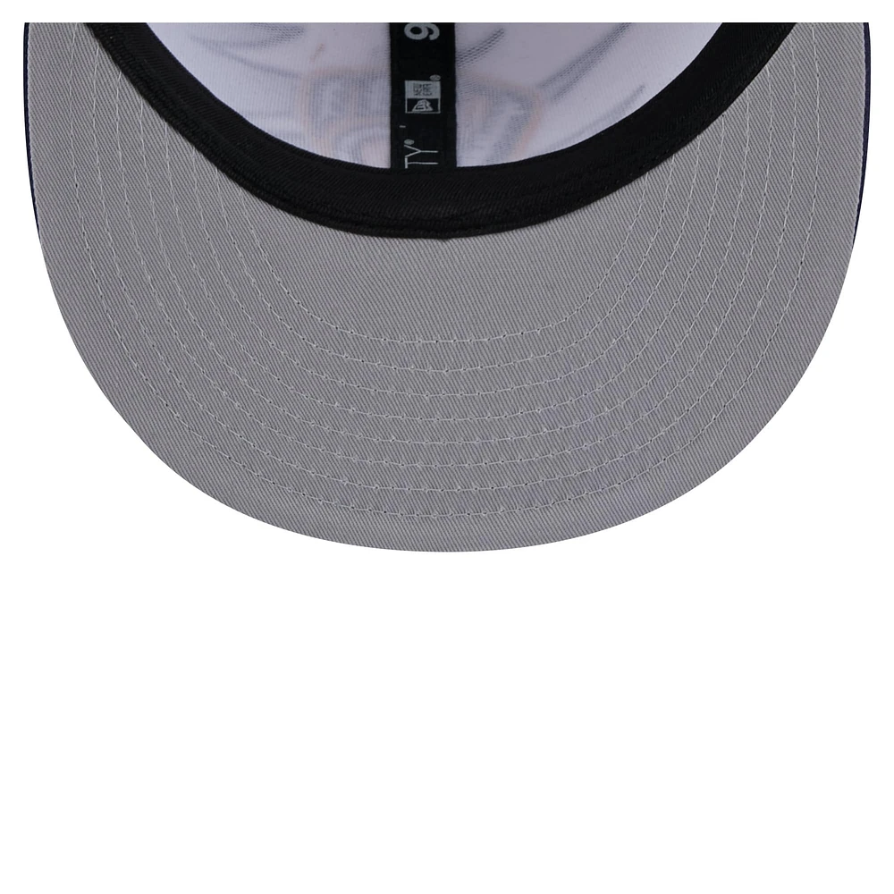 Men's New Era Navy/White Milwaukee Brewers Jagged 9FIFTY Snapback Hat