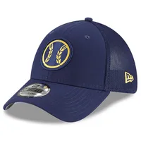 Milwaukee Brewers New Era 2023 Clubhouse 9FORTY Snapback Hat - Navy