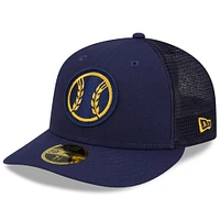 Casquette ajustée 59FIFTY pour homme New Era Milwaukee Brewers 2022 Batting Practice Low Profile, bleu marine