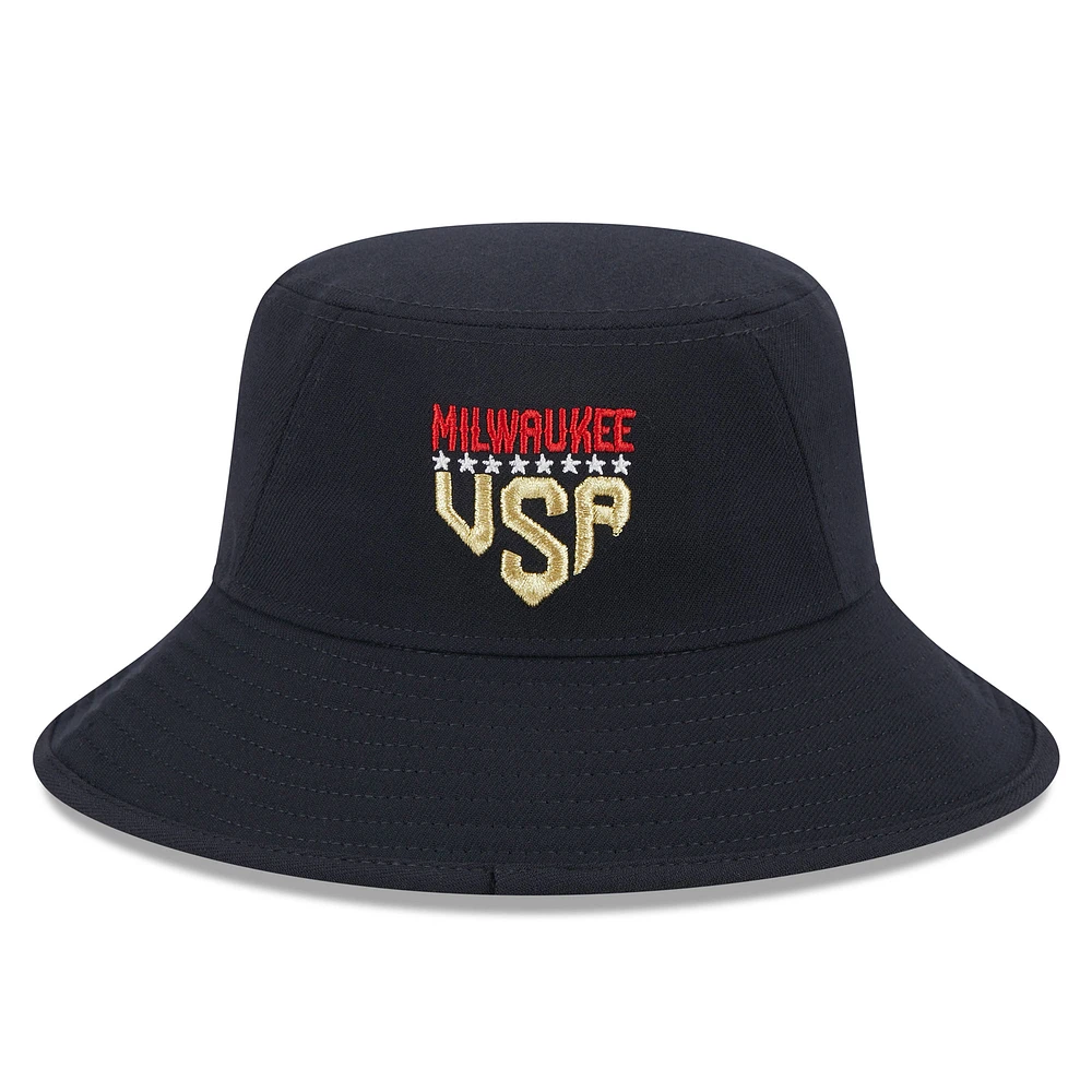 Men's New Era  Navy Milwaukee Brewers 2023 Fourth of July Bucket Hat