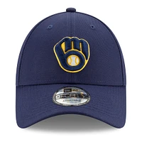 Men's New Era Navy Milwaukee Brewers 2024 MLB Postseason Side Patch 9FORTY Adjustable Hat