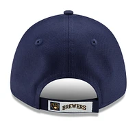 Men's New Era Navy Milwaukee Brewers 2024 MLB Postseason Side Patch 9FORTY Adjustable Hat