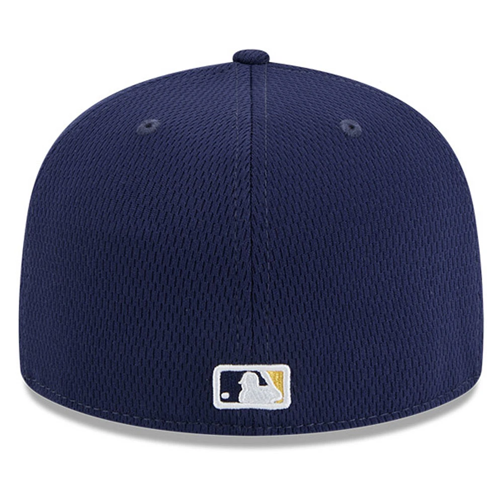 Men's New Era Navy Milwaukee Brewers 2025 MLB Clubhouse 59FIFTY Fitted Hat