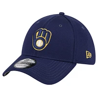 Casquette flexible Active Pivot 39THIRTY Milwaukee Brewers New Era pour hommes, bleu marine